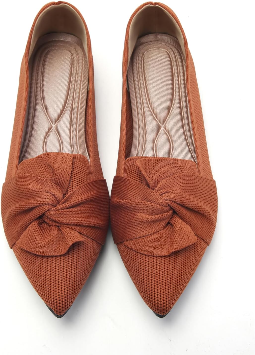 Pointed Toe Ballet Flats with Bow for Women - Comfortable Style