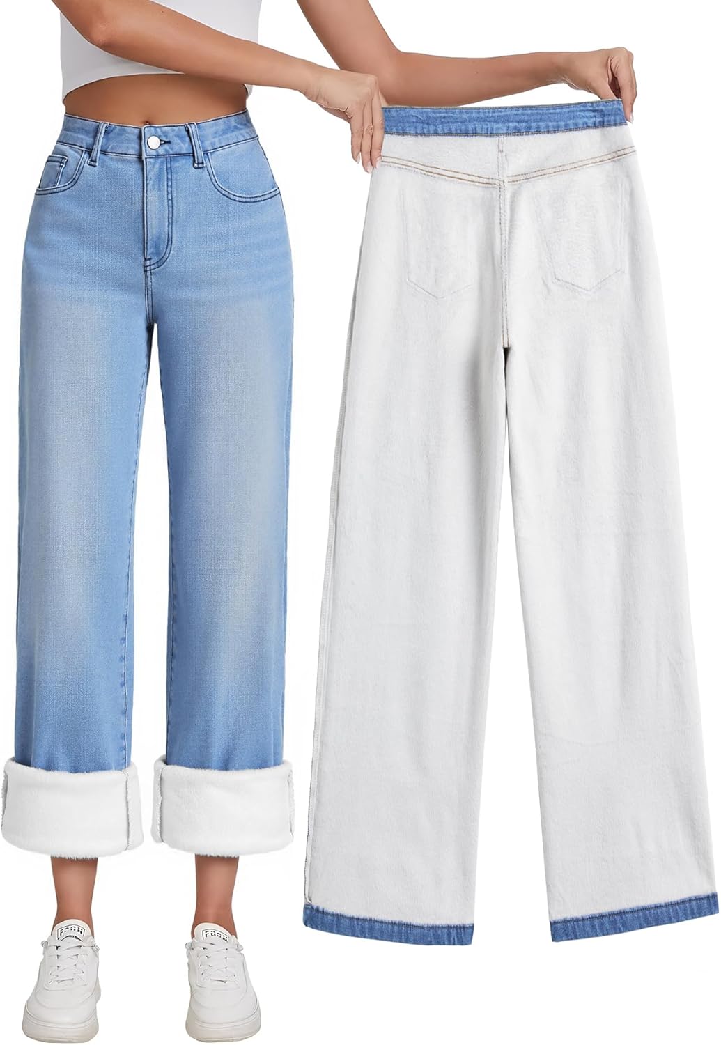 EMMIOL Women's Vintage Wide Leg Jeans for Stylish Comfort