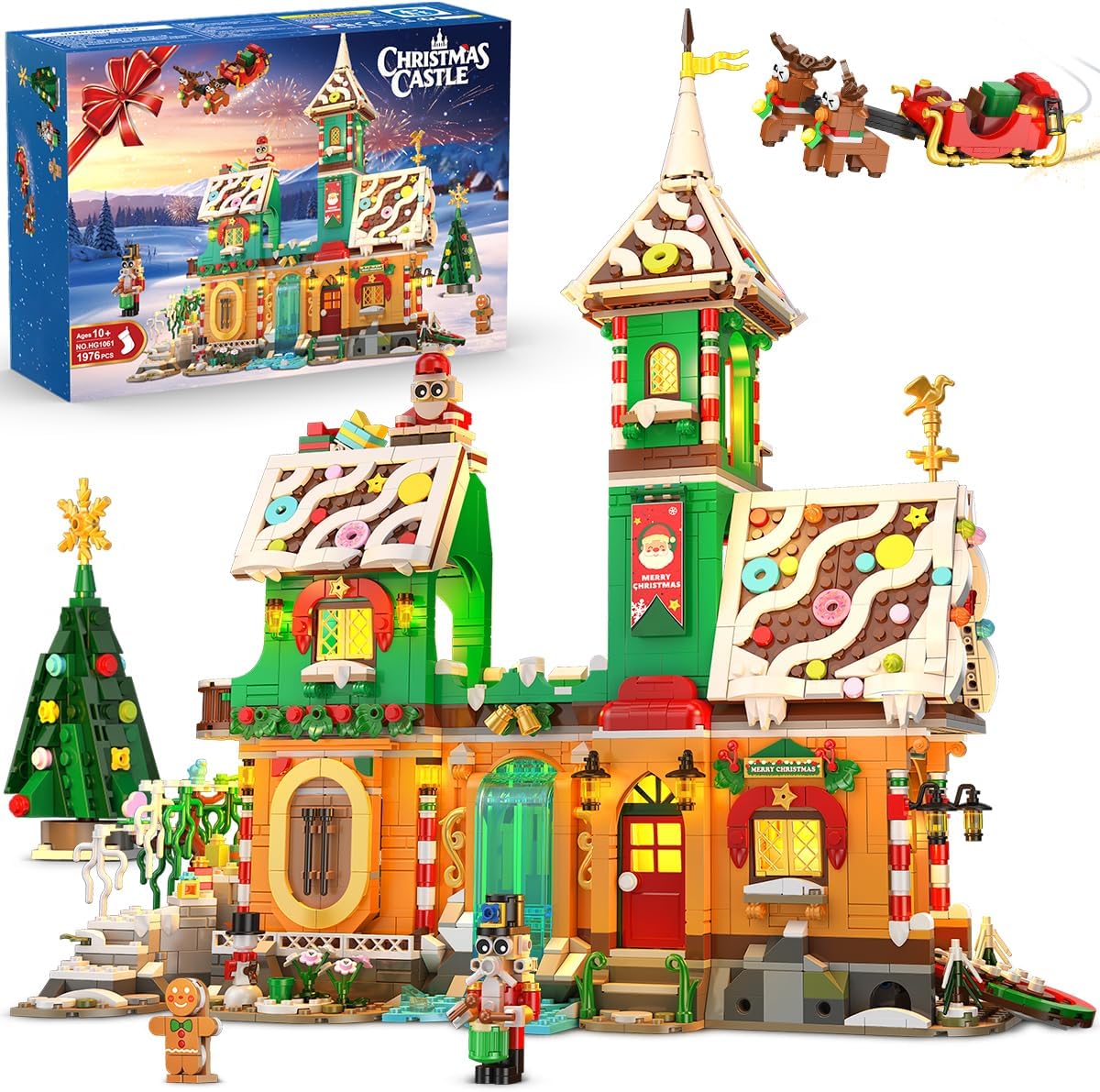 3 Style Christmas Gingerbread House Building Set for Holiday Fun