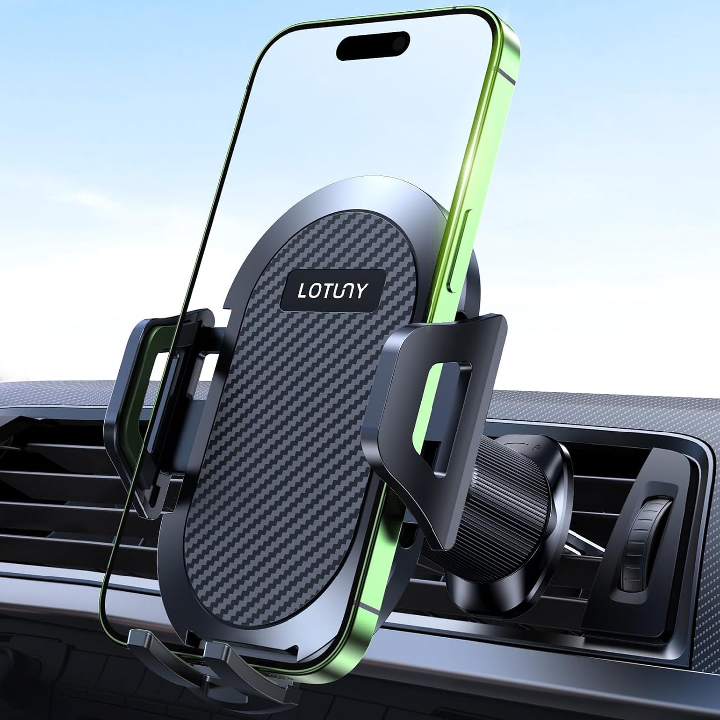 LOTUNY Upgraded Car Phone Holder: Hands-Free Vent Mount