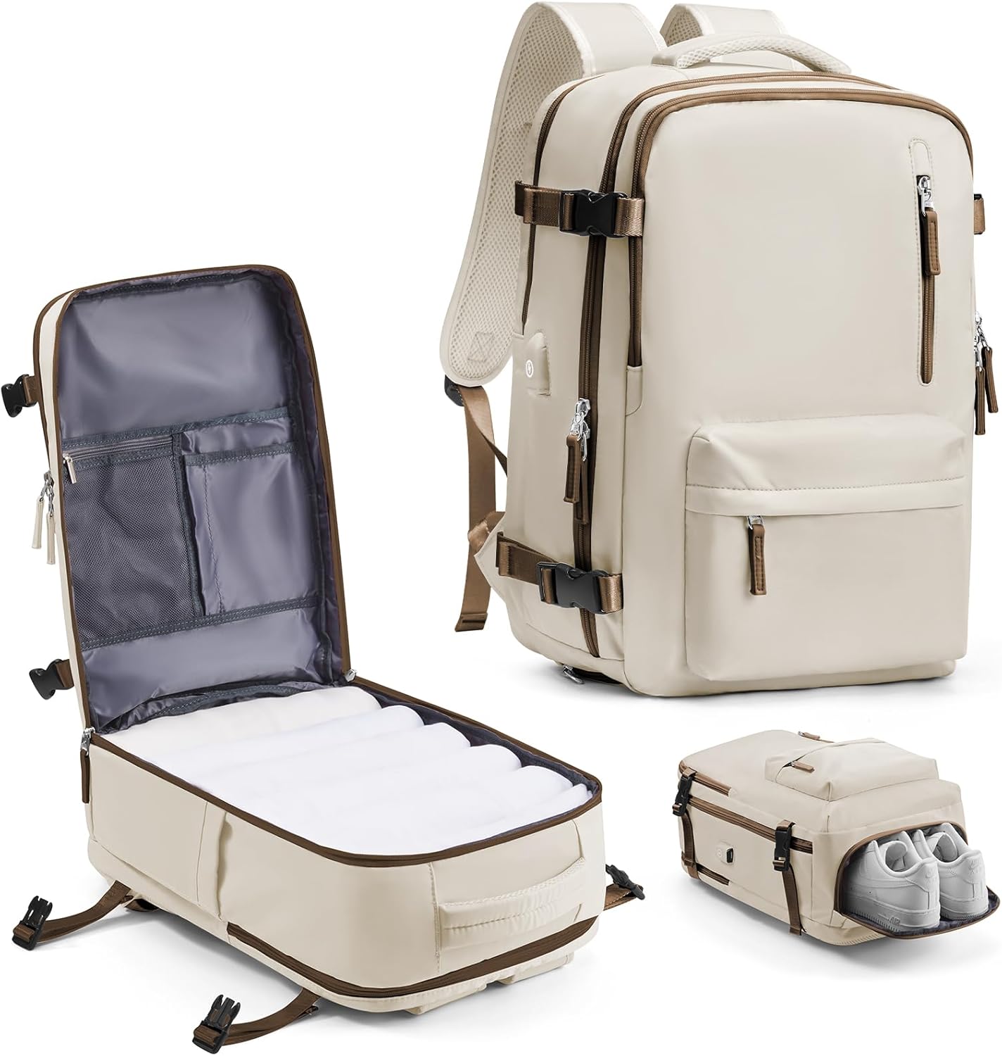 VECAVE Carry On Backpack for Women, Large Travel Backpack