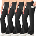 Girl's Bootcut Yoga Pants with Wide Pockets - High Waisted Comfort