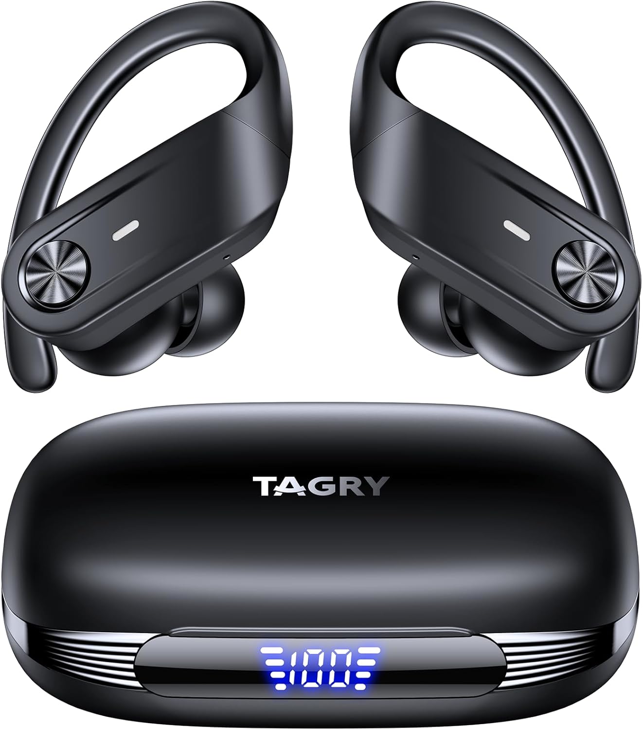 TAGRY Wireless Earbuds: 80Hrs Playtime, IPX7 Waterproof, Sport Earhook Design