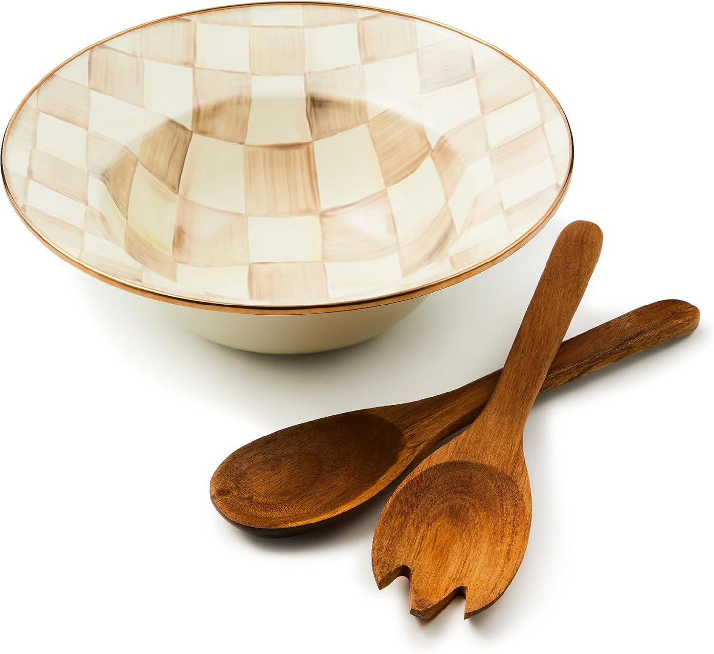 MACKENZIE-CHILDS Enamel Salad Serving Set for Elegant Dining