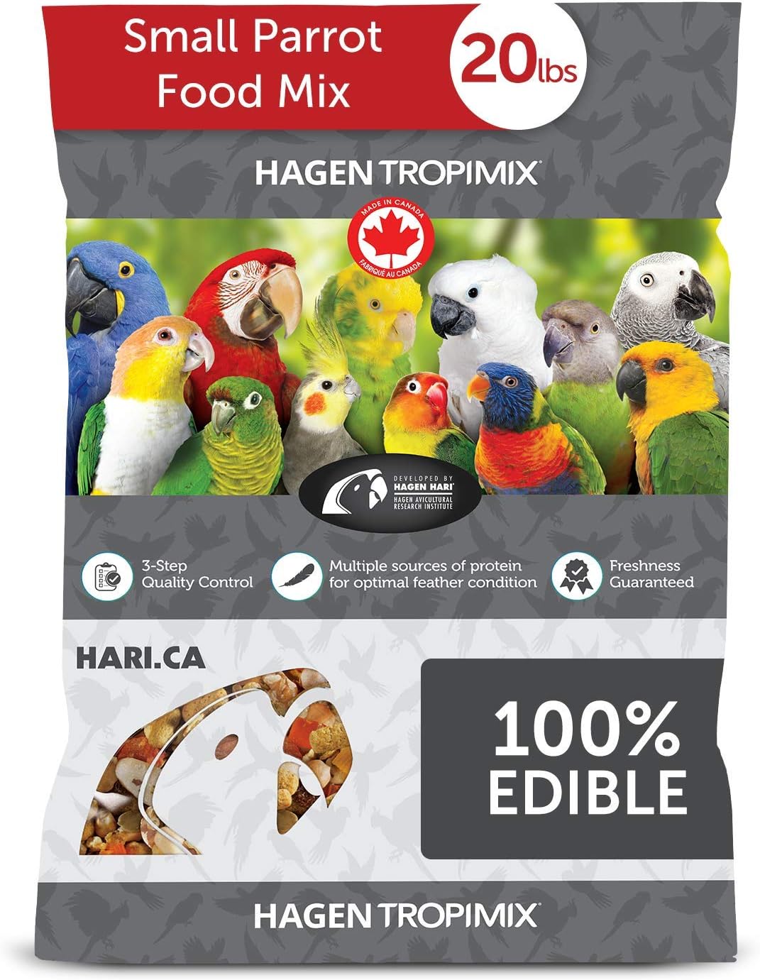 Hagen Tropimix Enrichment Food for Small Parrots - 20 lb