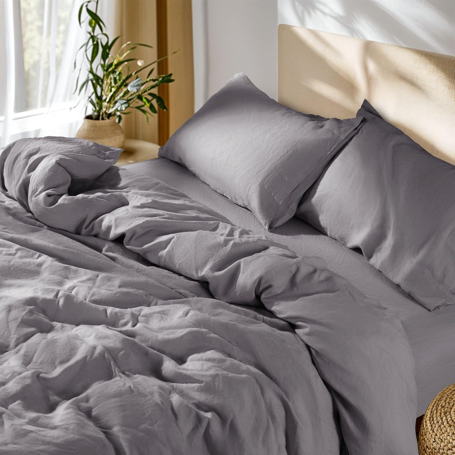 100% French Linen Duvet Cover King Size for Ultimate Comfort