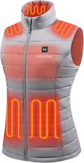 Women's Heated Vest with Larger Heating Panels - Lightweight Quilted