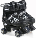 Kids Roller Skates for Boys Adjustable Quad Skates with Light-Up ZXLN
