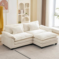 Comfy 86 Inch Sectional Sofa with Ottoman for Stylish Home Relaxation