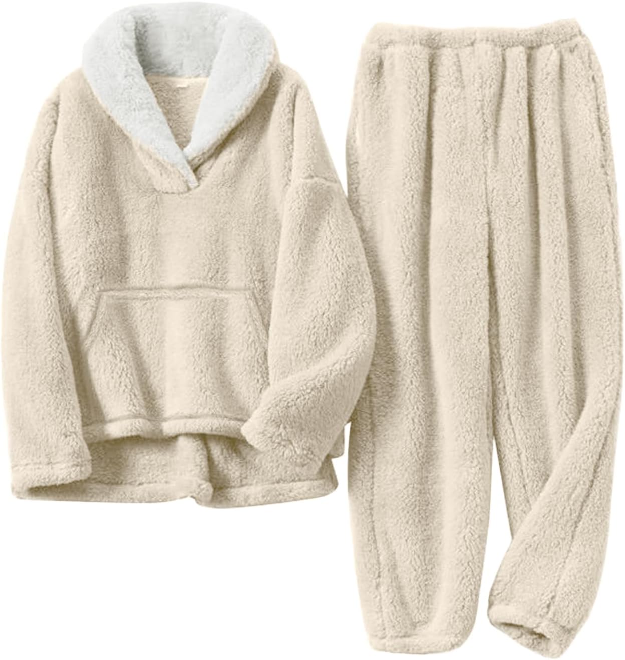 COZYPOIN Women's Fluffy Pajamas Set for Ultimate Comfort