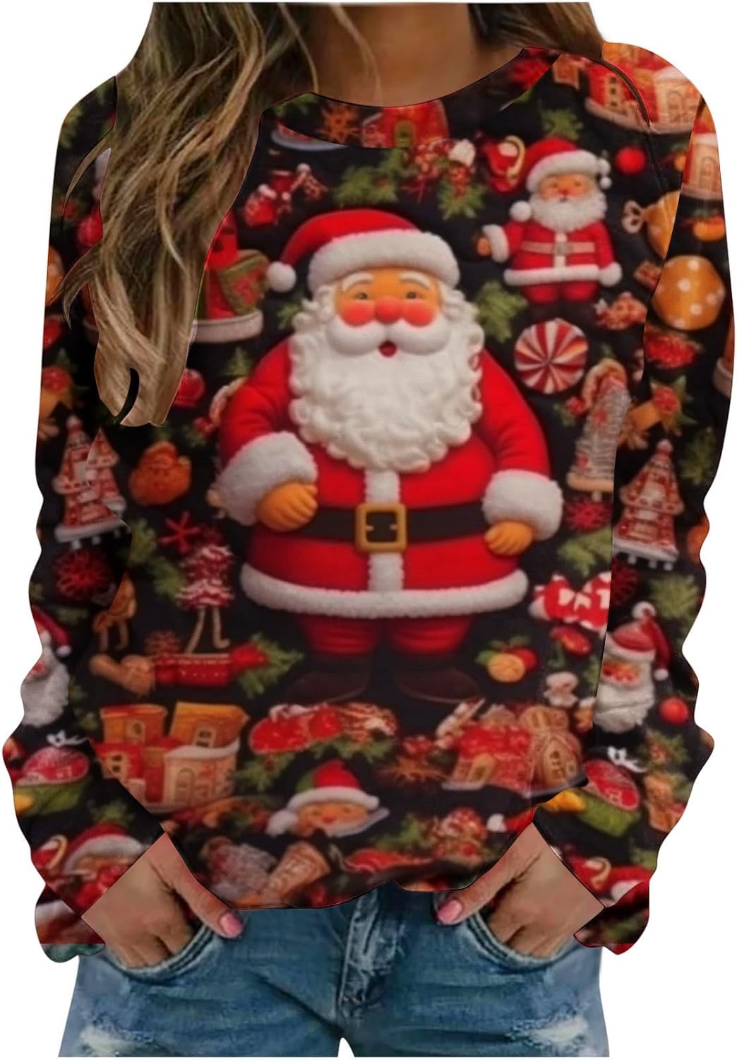 Santa Cheer 3D Print Sweatshirt by SMIDOW
