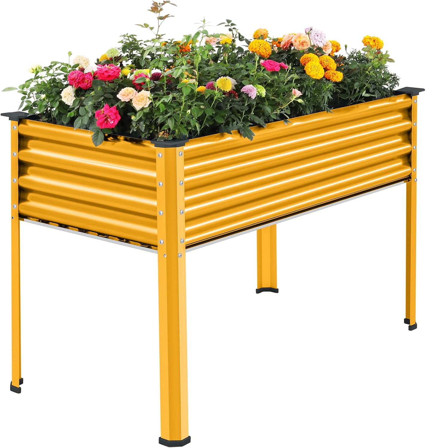 Land Guard Galvanized Raised Garden Bed with Legs for Vegetables