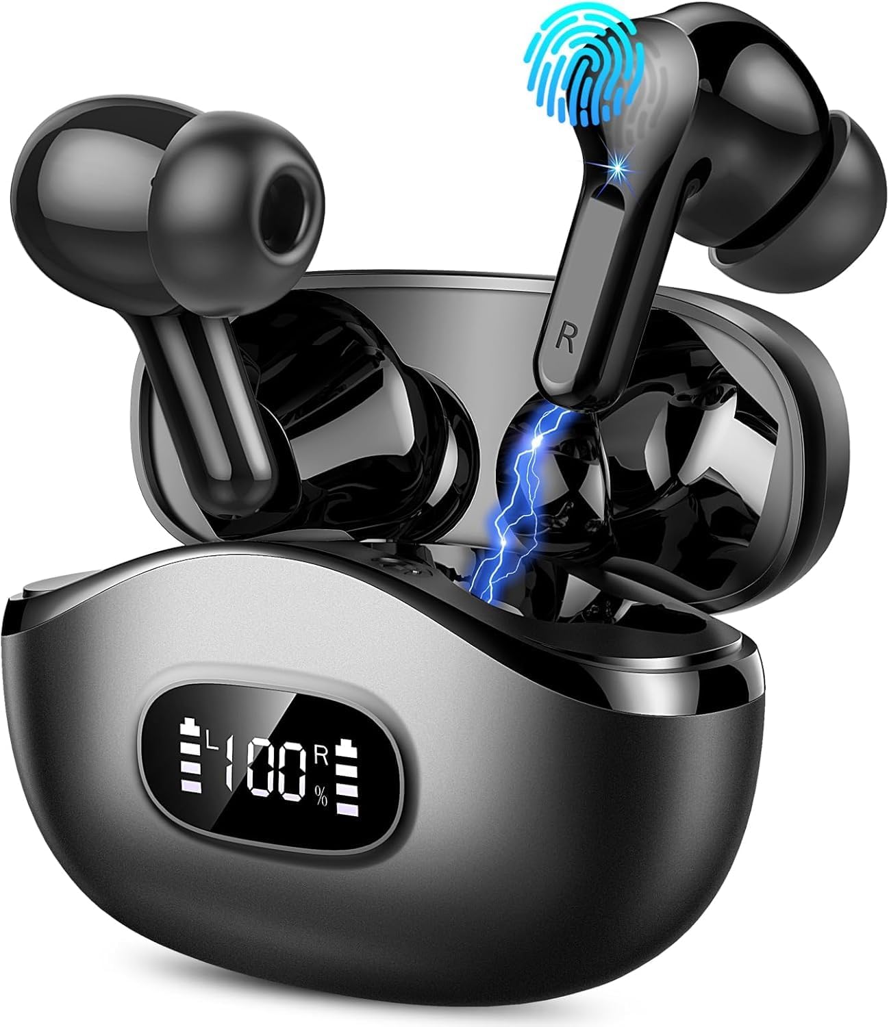 Wireless Earbuds with HiFi Stereo Sound and Noise Cancelling Mics