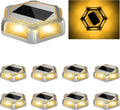 Solar Dock Lights Driveway Deck Lights - Warm White Pathway Lighting