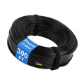 Uvital Landline Phone Cable 300FT Flat Black Telephone Extension Wire