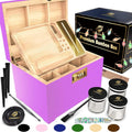 Premium Large Bamboo Storage Box with Removable Tray - Secure Smell We