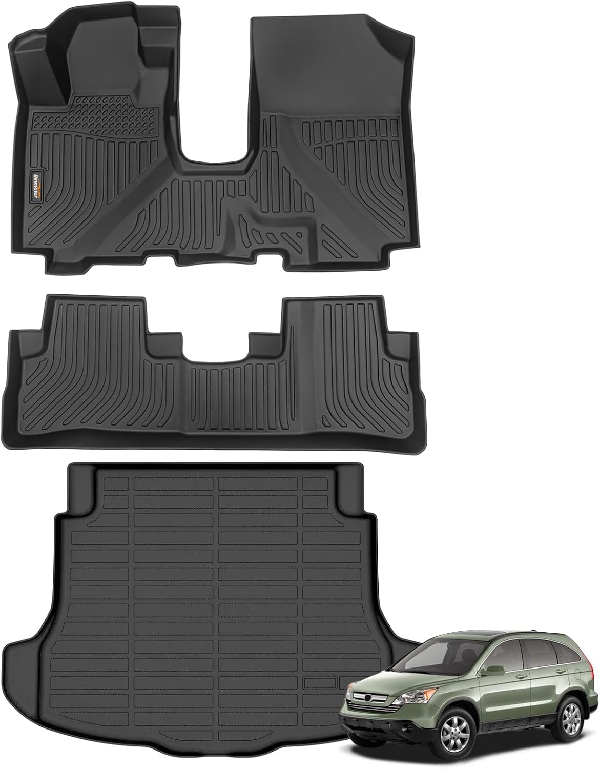 Binmotor Floor Mats & Cargo Liner Set for Honda CRV 2007-2011