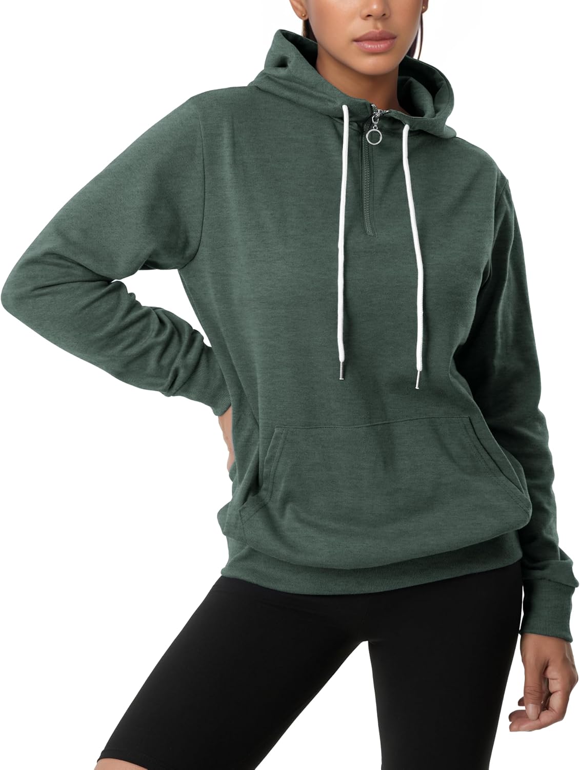 GIVON Lightweight Quarter Zip Hoodie - Plus Size Comfort!