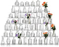 Glass Bud Vase Set of 60 - Vintage Crystal Vases for Flowers