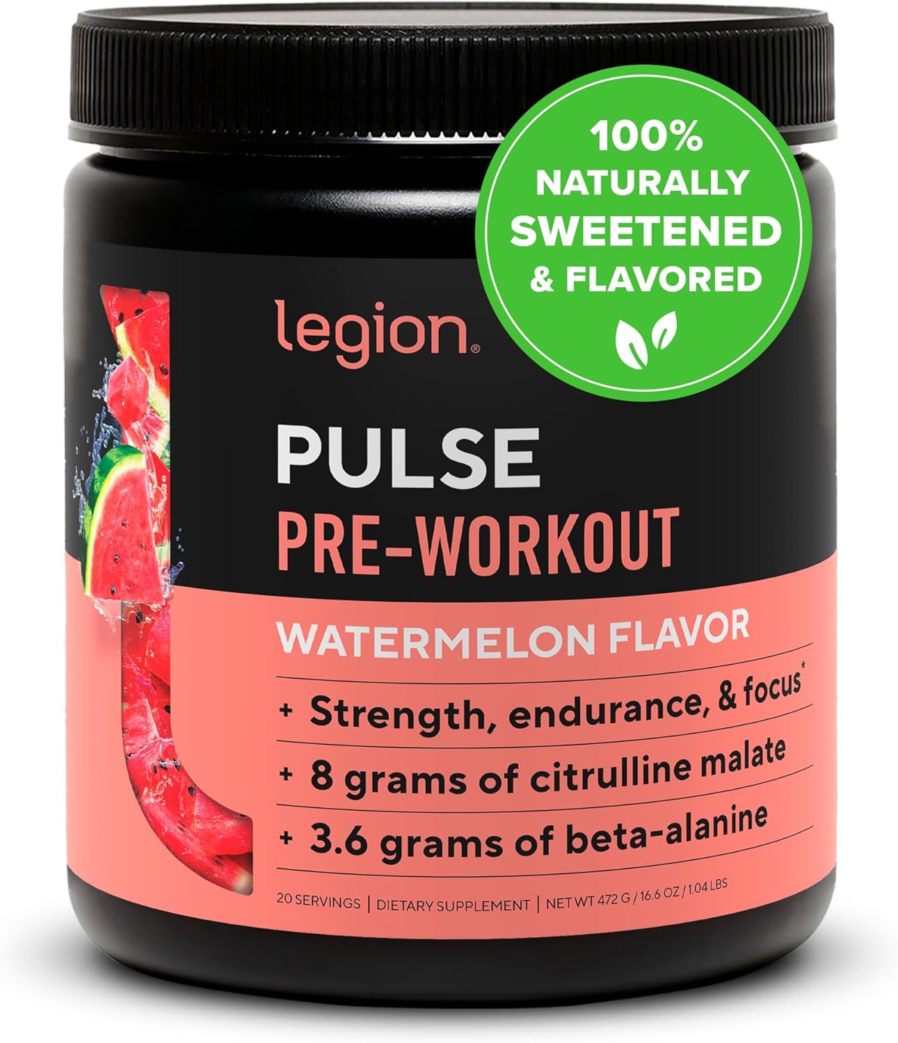 LEGION All Natural Nitric Oxide Preworkout Drink for Energy