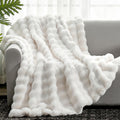 Cozy Bliss Faux Fur Throw Blanket for Couch 50 x 60 in - Plush Warmth
