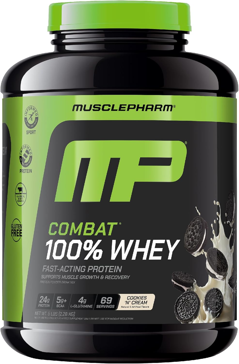 MusclePharm Combat 100% Whey Protein Powder for Fast Recovery