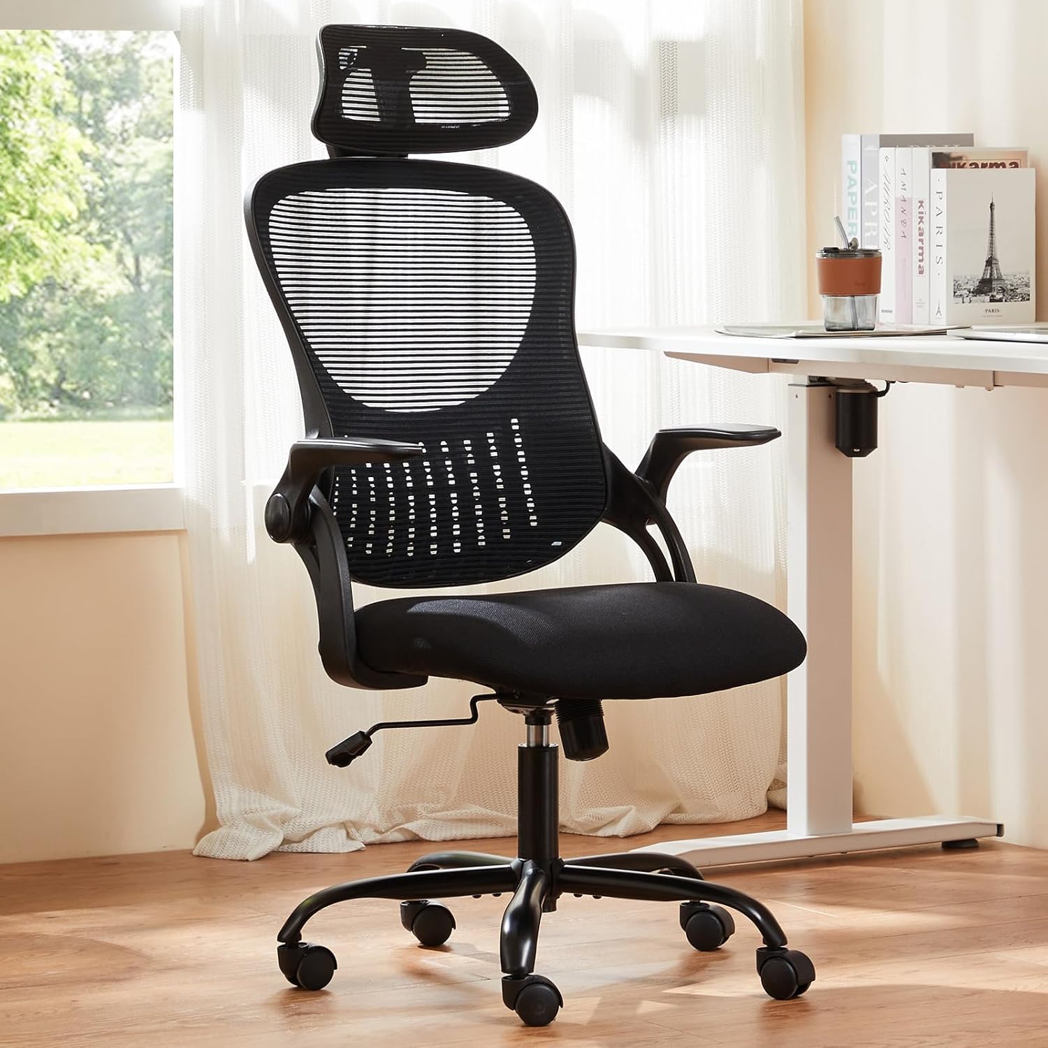 Sweetcrispy High-Back Mesh Office Chair with Adjustable Features