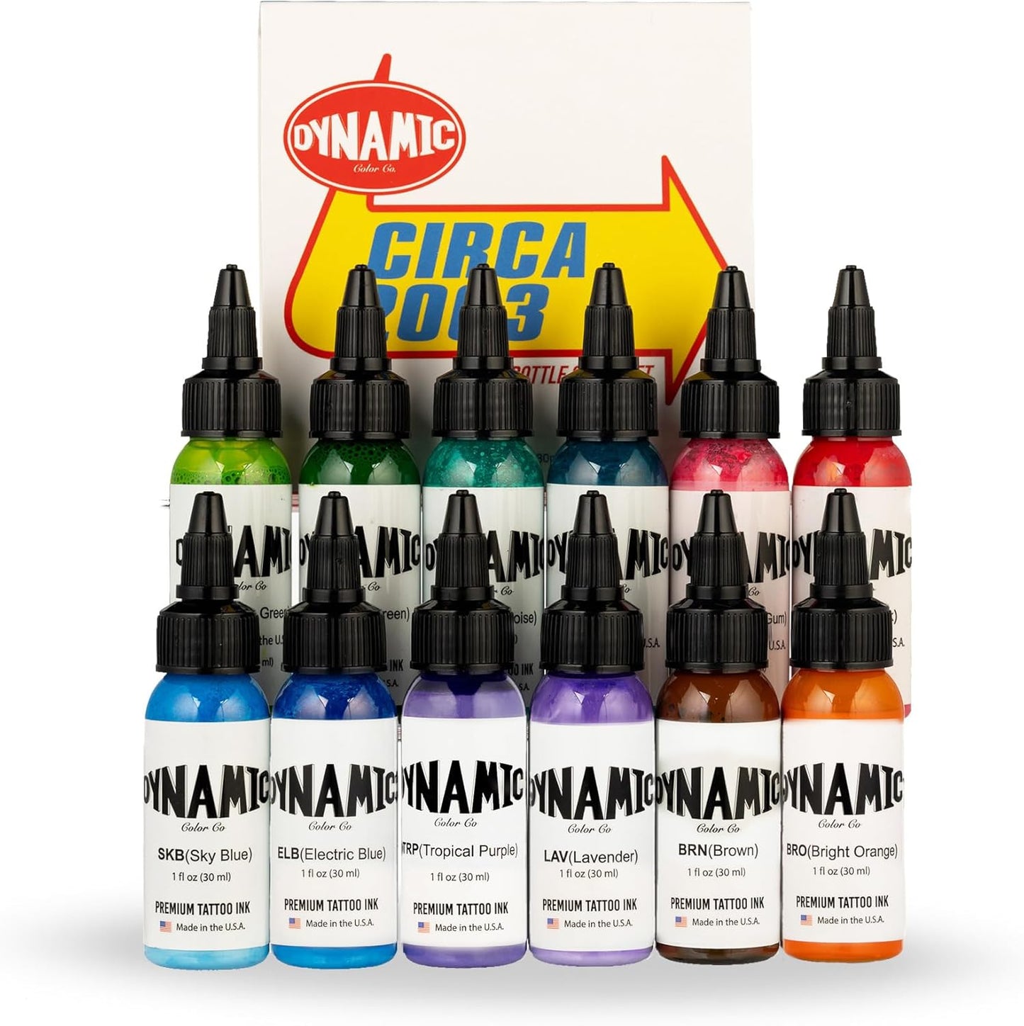 Dynamic Color Co Circa Color Set 1oz for Vibrant Tattoo Art