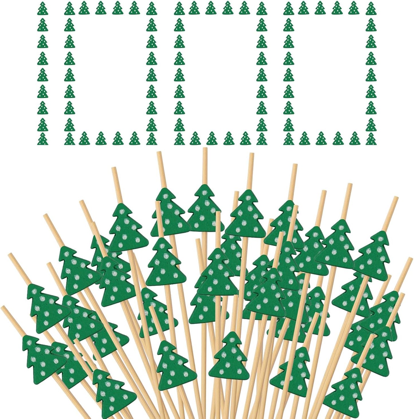 Xmas Tree Cocktail Picks - Festive Party Decoration