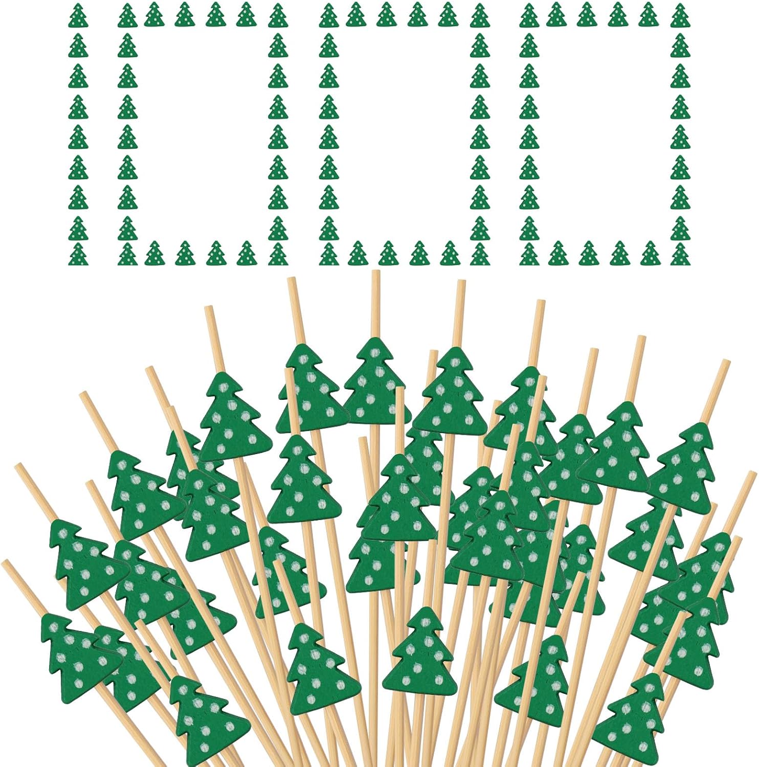Xmas Tree Cocktail Picks - Festive Party Decoration