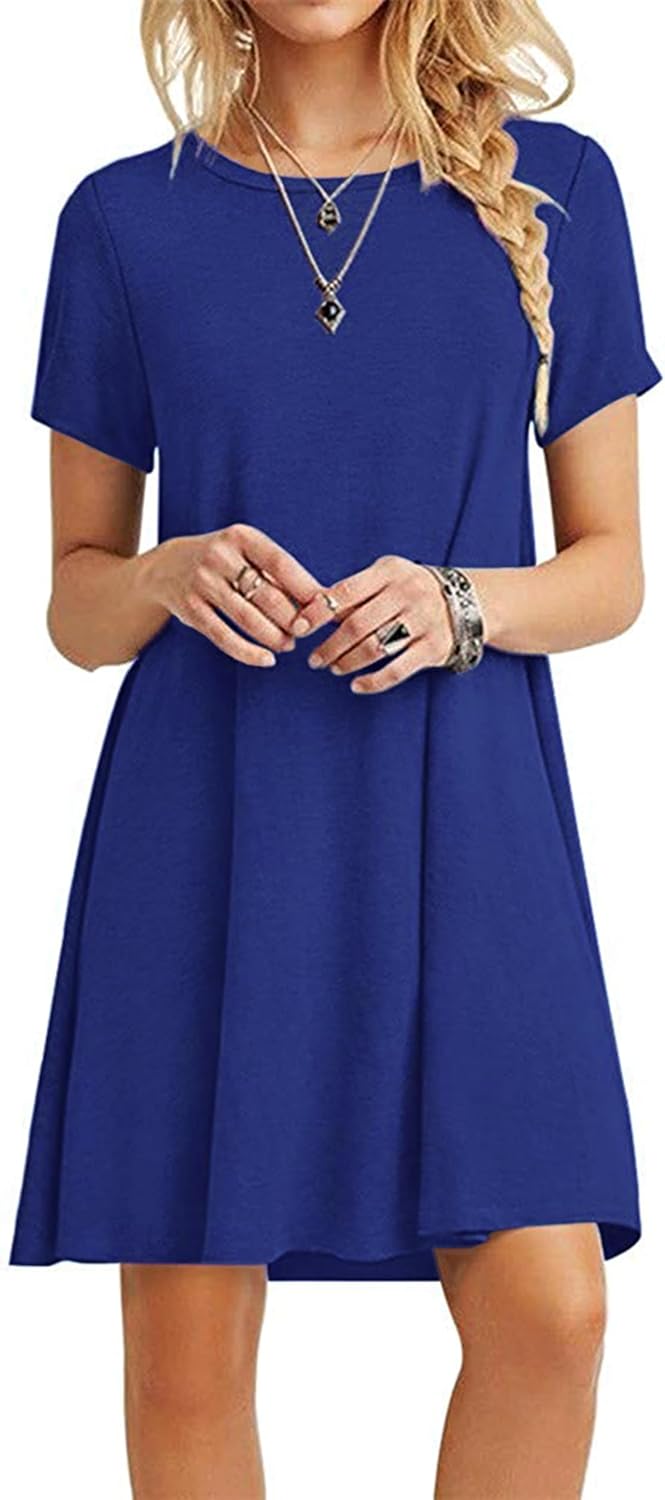 MOLERANI Women's Casual T-Shirt Loose Dress for Everyday Wear