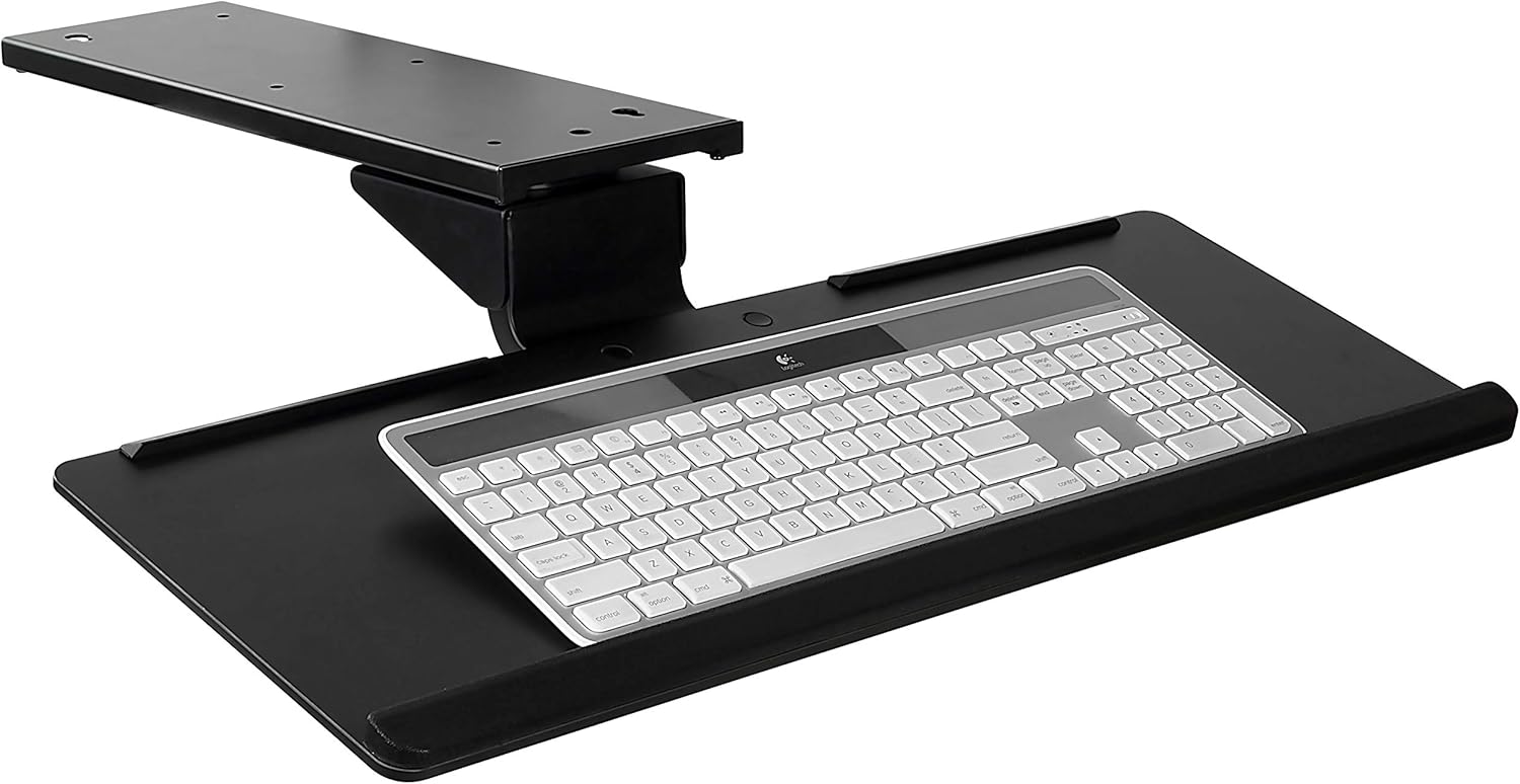 Ergo Keyboard Tray - 17 Space Saving Track, Gel Wrist Pad
