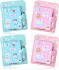 Small Notebook with Pen 4 Pcs Set - Cute Mini Notebooks for Girls