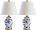 Penelope Chinoiserie Table Lamps Set of 2 - Classic Blue/White Accent