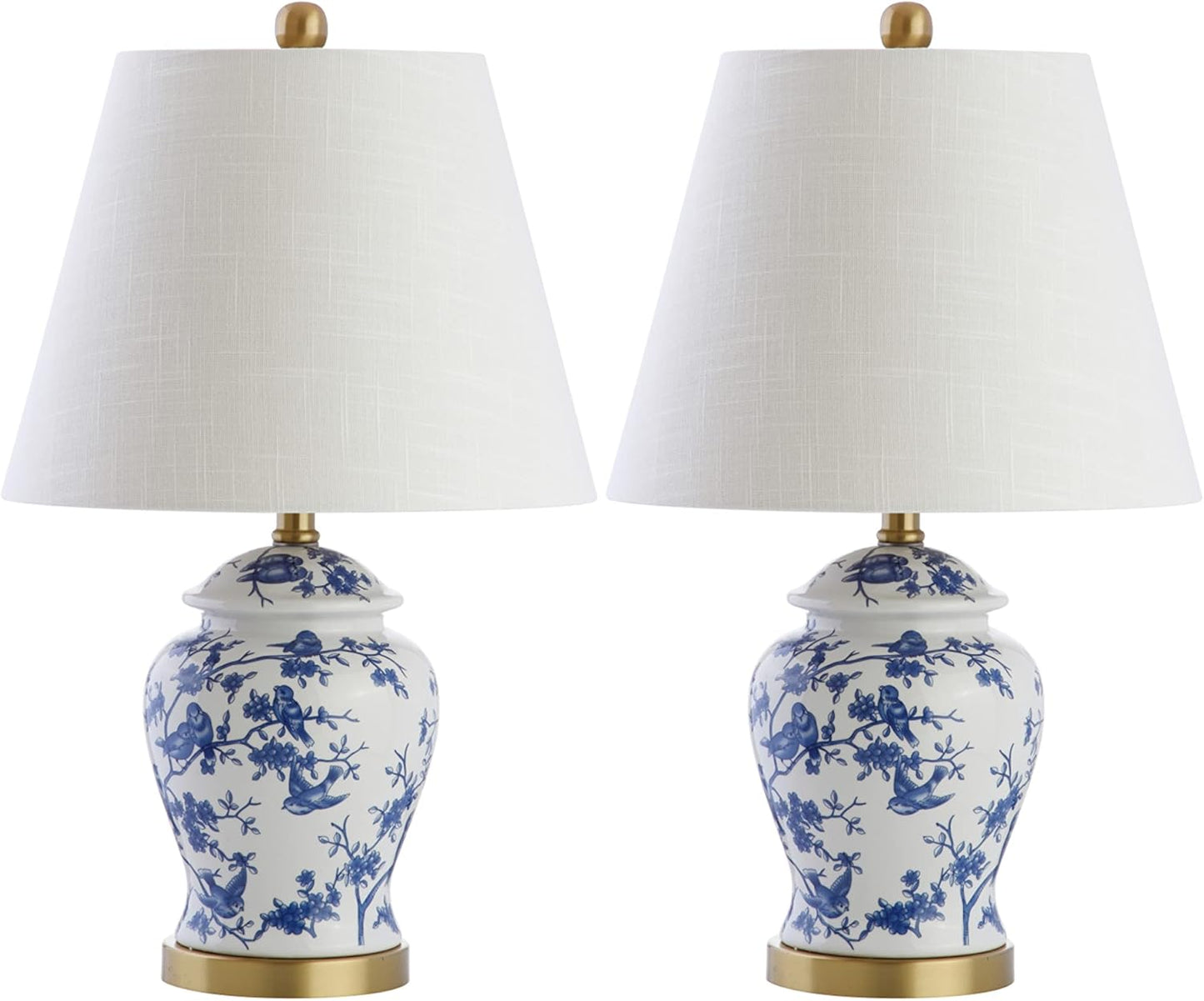 Chinoiserie Table Lamps Set of 2 for Bedroom and Living Room