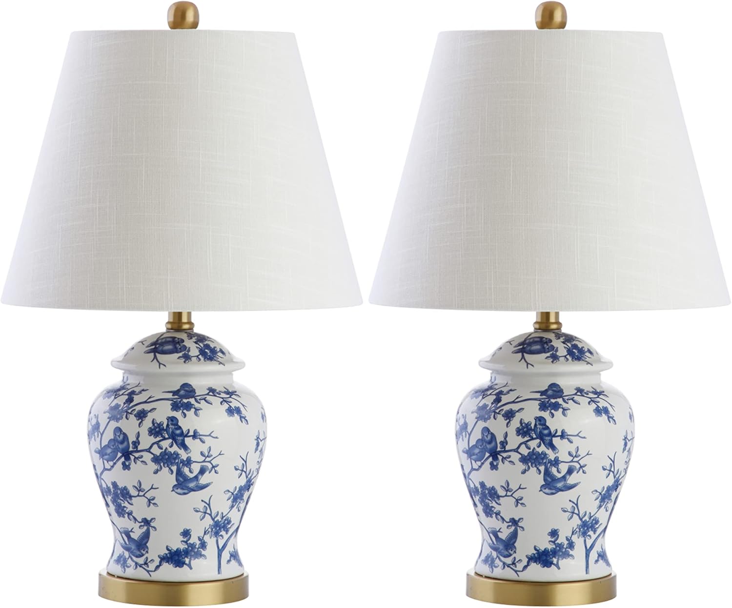 Chinoiserie Table Lamps Set of 2 for Bedroom and Living Room