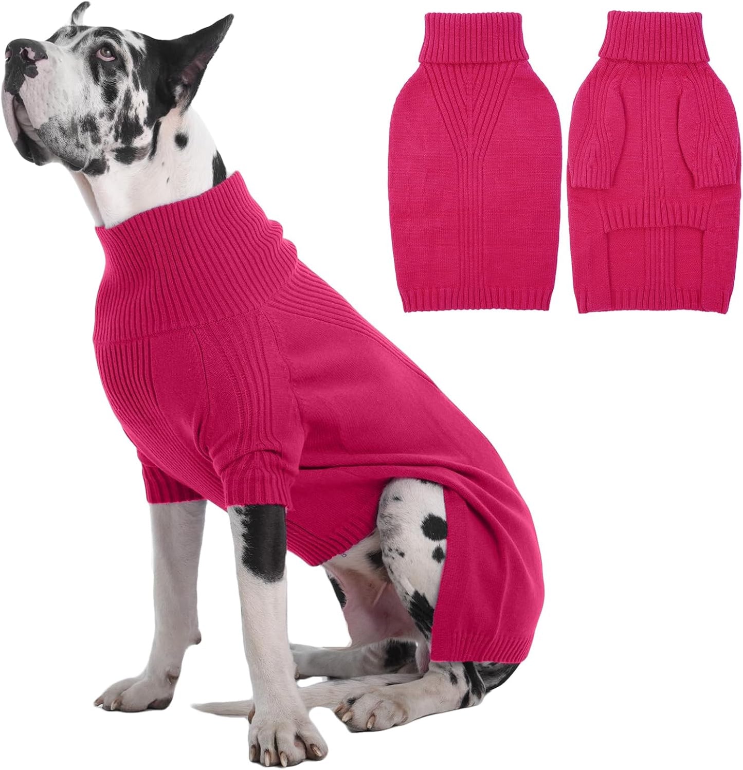 IECOii Great Dane Sweater for Giant Breed Dogs in Winter