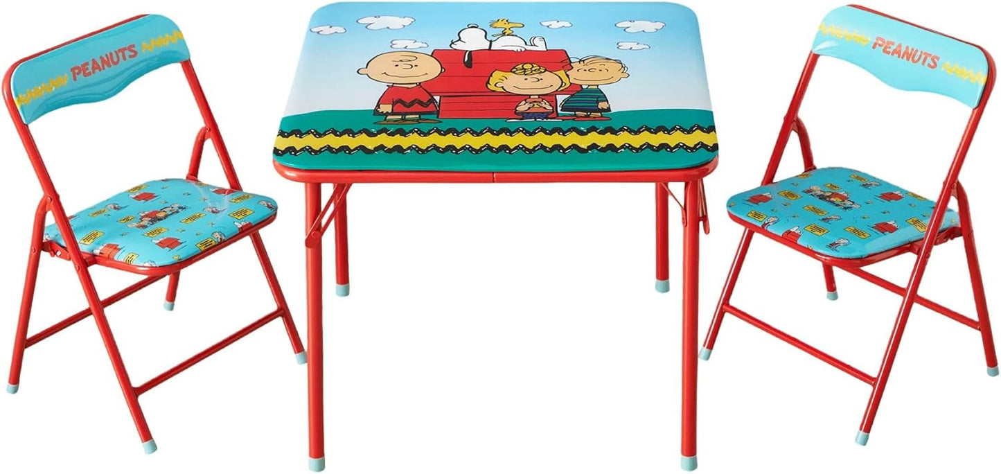 Peanuts 3-Piece Kids Furniture Set with Table and Chairs