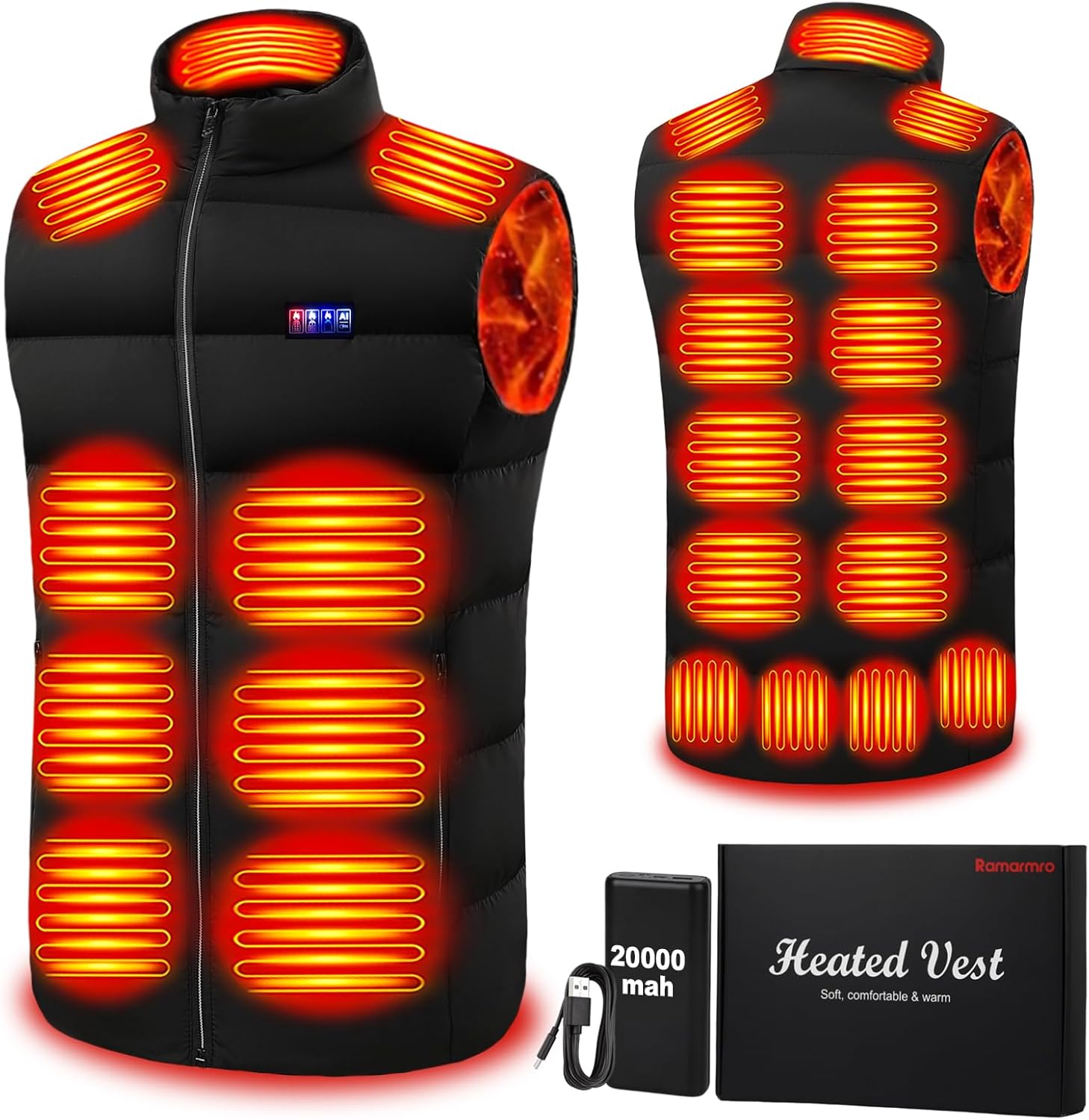 Heated Vest with 23 Heating Zones for Ultimate Warmth