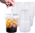 Set of 60 Large Plastic Cups with Lids and Straws 34oz - Durable