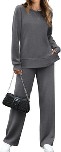 OFEEFAN Women's 2 Piece Lounge Set Tracksuit - Comfy Travel Outfit in
