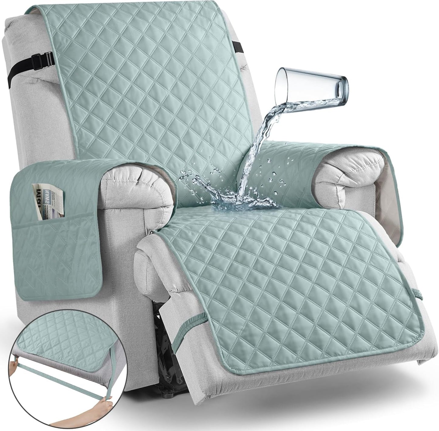 TAOCOCO Non-Slip Recliner Chair Cover for Large Recliners