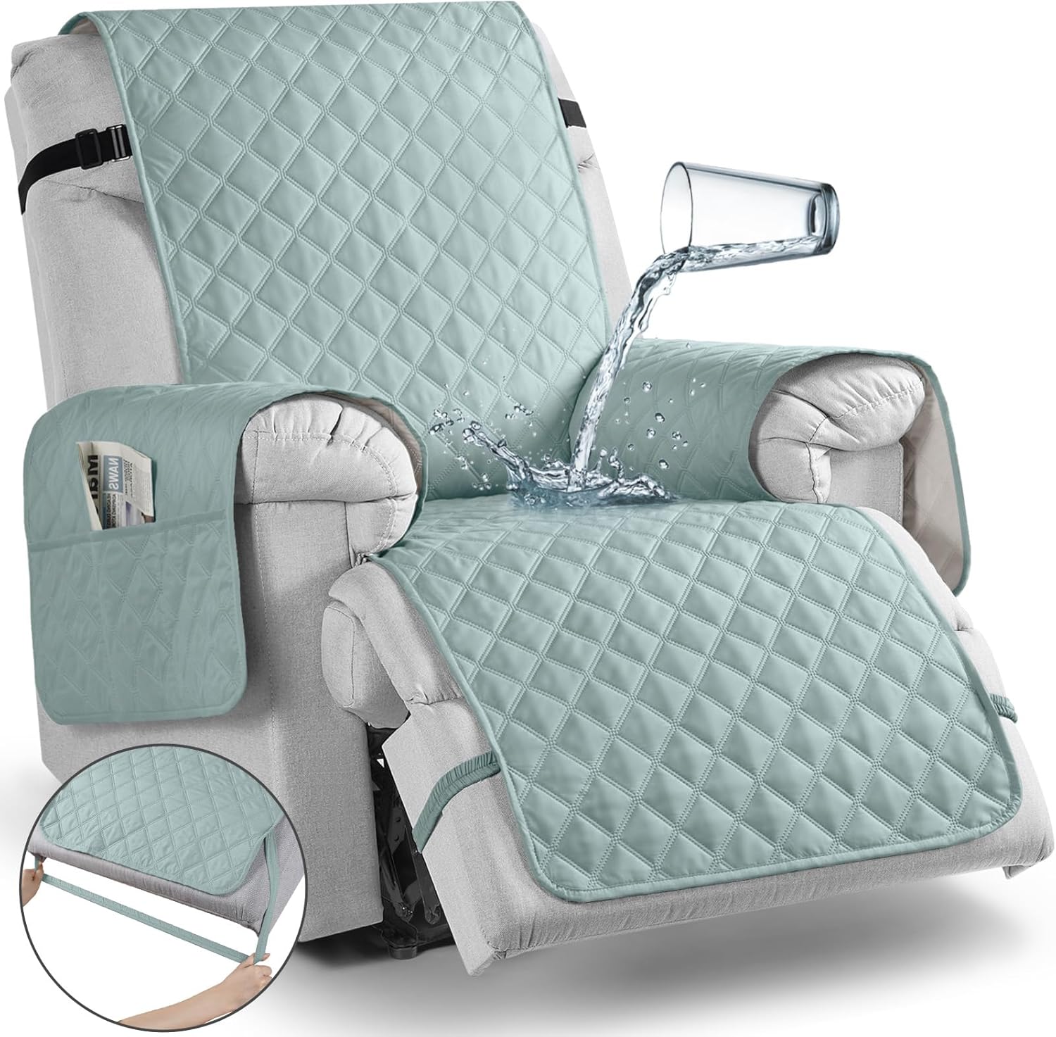 TAOCOCO Non-Slip Recliner Chair Cover for Large Recliners