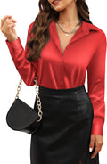 CUNLIN Womens Satin Silk Leopard Button Down Shirt (Style NQQ2)