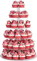 Large Cupcake Stand 6 Tier Cupcake Tower - Clear Acrylic Display