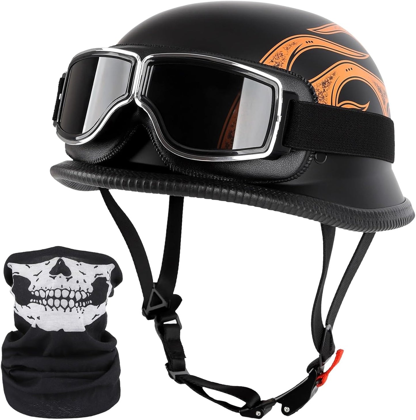 German Style Motorcycle Helmet for Men and Women, DOT Approved