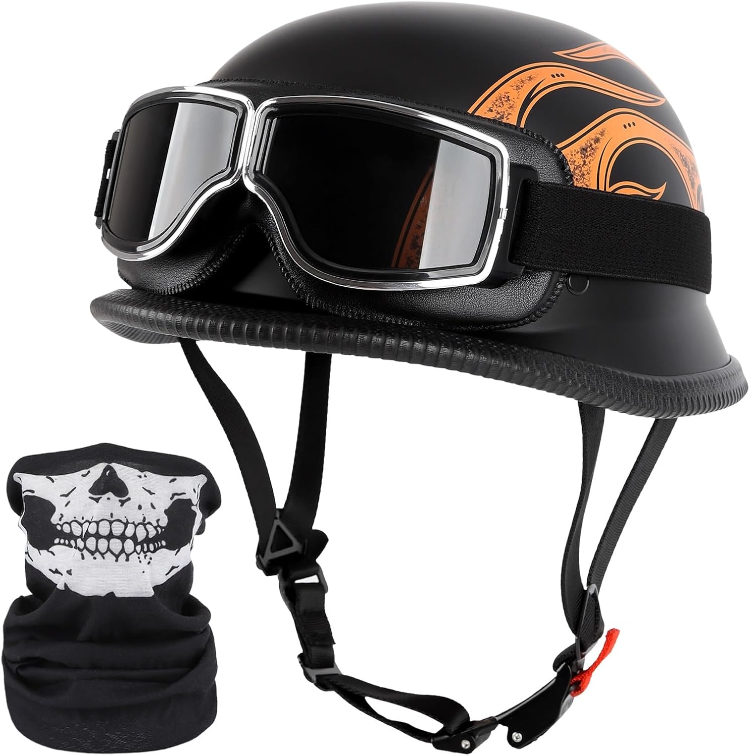 German Style Motorcycle Helmet for Men and Women, DOT Approved