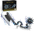 Demon Anime Sword Building Set 43in Axe and Meteor Hammer - Detailed