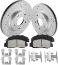 Front Brake Pads and Rotors Kit Compatible With 1998-2002 Honda Accord