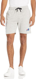 FOCO Mens NFL Team Logo Gray Wordmark Fleece Shorts - Comfortable